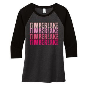 Timberlake Personalized Name I Love Timberlake Women's Tri-Blend 3/4-Sleeve Raglan Shirt