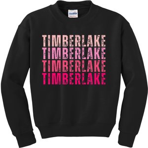 Timberlake Personalized Name I Love Timberlake Kids Sweatshirt