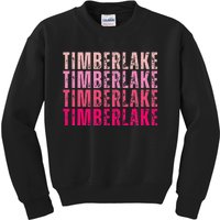 Timberlake Personalized Name I Love Timberlake Kids Sweatshirt