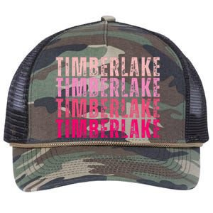 Timberlake Personalized Name I Love Timberlake Retro Rope Trucker Hat Cap