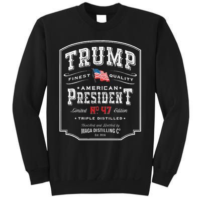 Trump President N 47 Vintage Whiskey Usa Sweatshirt