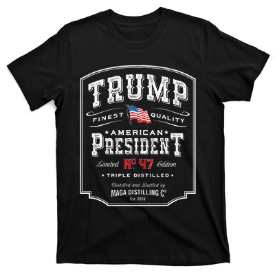 Trump President N 47 Vintage Whiskey Usa T-Shirt