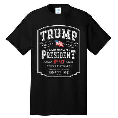 Trump President N 47 Vintage Whiskey Usa Tall T-Shirt