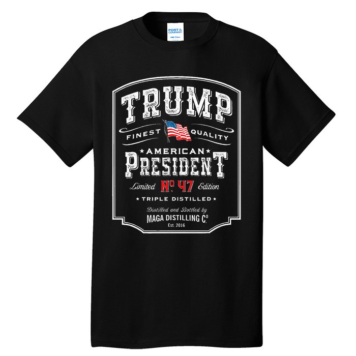 Trump President N 47 Vintage Whiskey Usa Tall T-Shirt