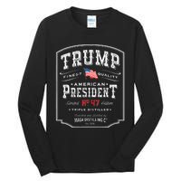 Trump President N 47 Vintage Whiskey Usa Tall Long Sleeve T-Shirt