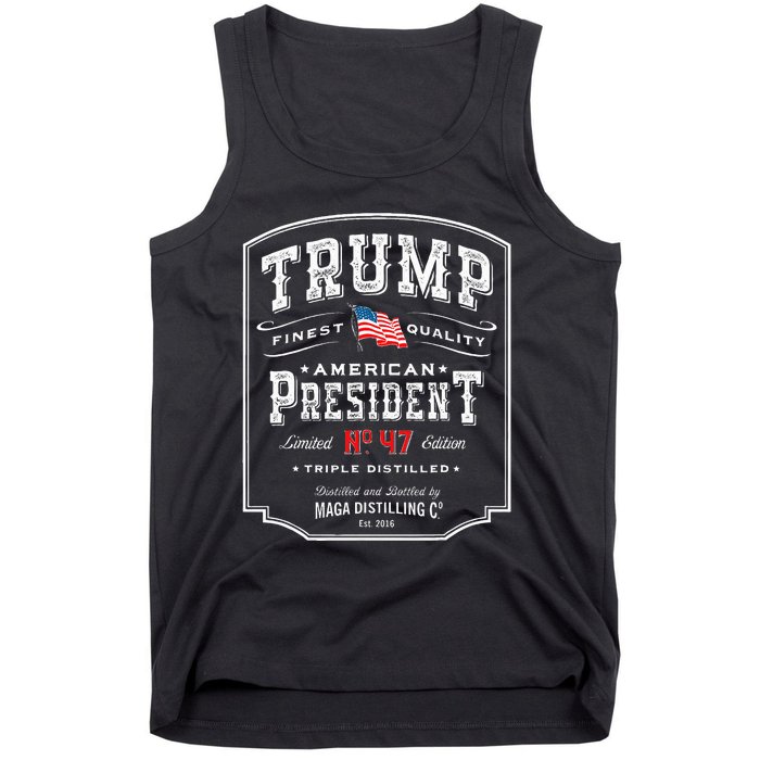 Trump President N 47 Vintage Whiskey Usa Tank Top