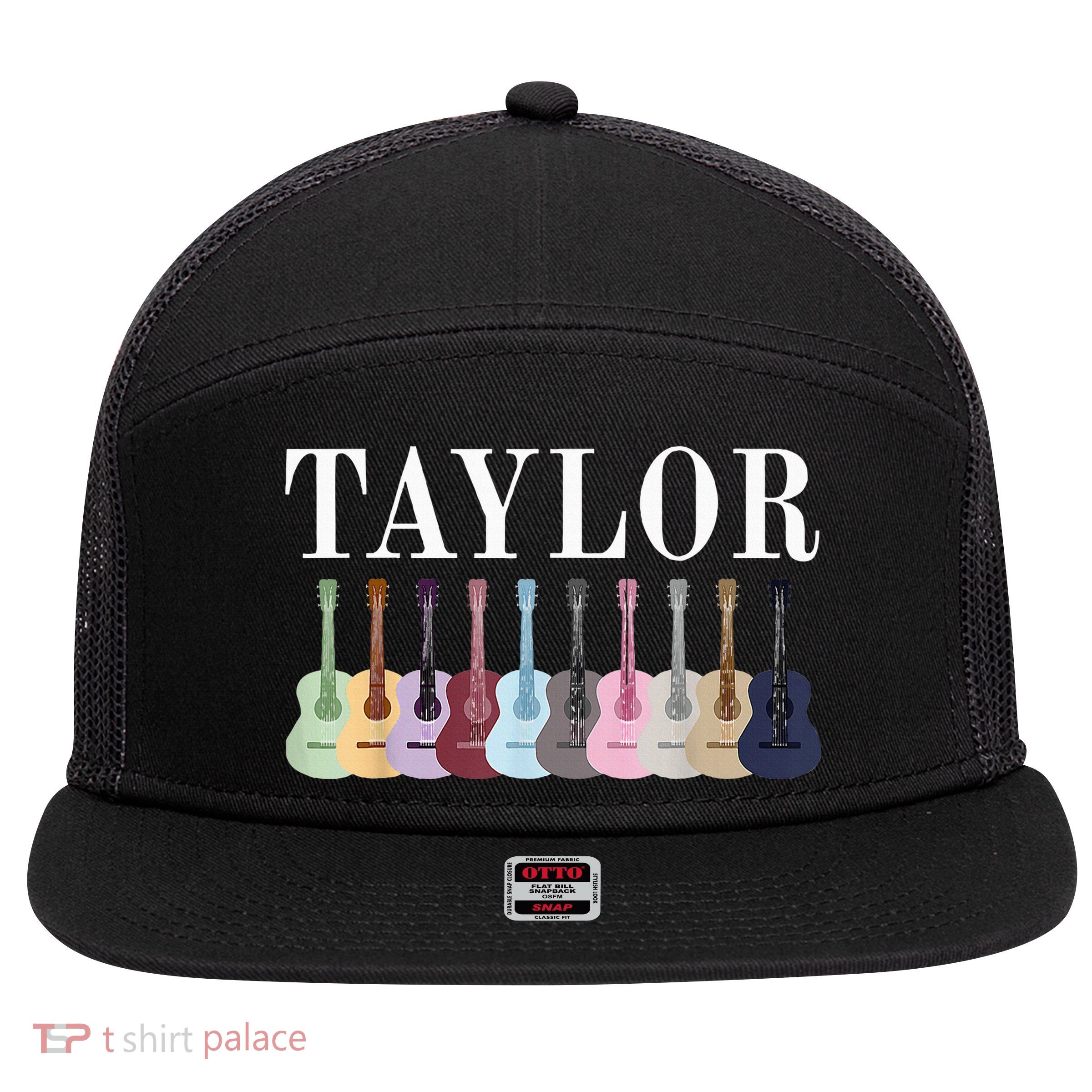Taylor Personalized Name I Love Taylor 7 Panel Mesh Trucker Snapback Hat