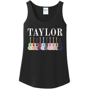 Taylor Personalized Name I Love Taylor Ladies Essential Tank