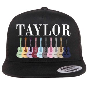 Taylor Personalized Name I Love Taylor Flat Bill Trucker Hat