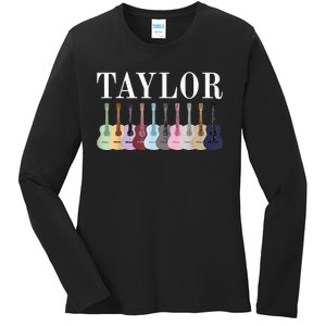 Taylor Personalized Name I Love Taylor Ladies Long Sleeve Shirt