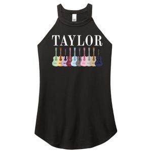 Taylor Personalized Name I Love Taylor Women's Perfect Tri Rocker Tank