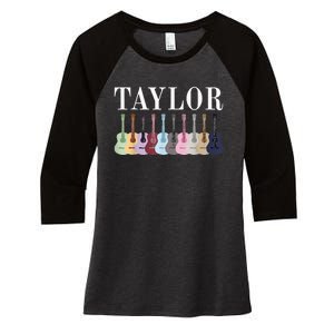 Taylor Personalized Name I Love Taylor Women's Tri-Blend 3/4-Sleeve Raglan Shirt