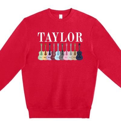 Taylor Personalized Name I Love Taylor Premium Crewneck Sweatshirt