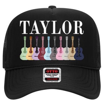 Taylor Personalized Name I Love Taylor Girl High Crown Mesh Back Trucker Hat