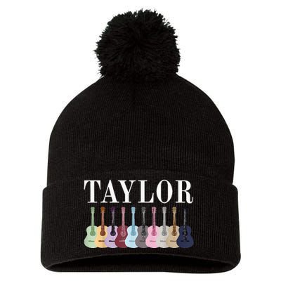 Taylor Personalized Name I Love Taylor Girl Pom Pom 12in Knit Beanie