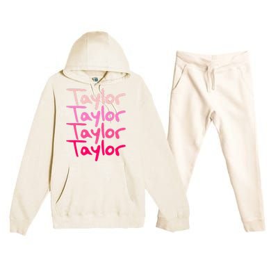 T.aylor Personalized Name Premium Hooded Sweatsuit Set