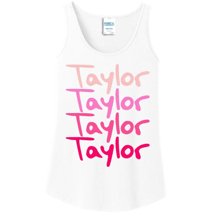 T.aylor Personalized Name Ladies Essential Tank