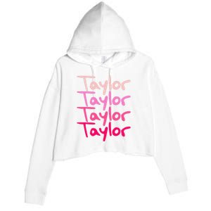 T.aylor Personalized Name Crop Fleece Hoodie