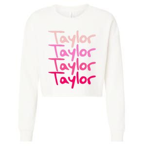 T.aylor Personalized Name Cropped Pullover Crew