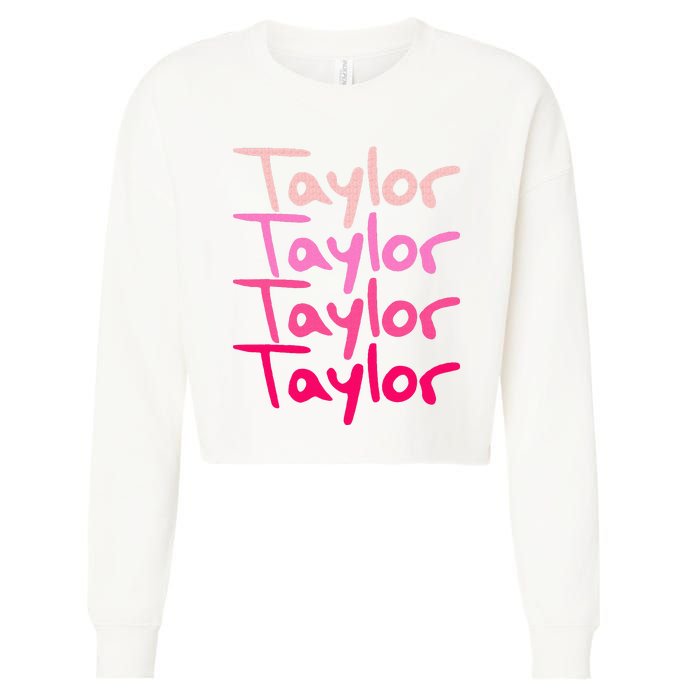 T.aylor Personalized Name Cropped Pullover Crew