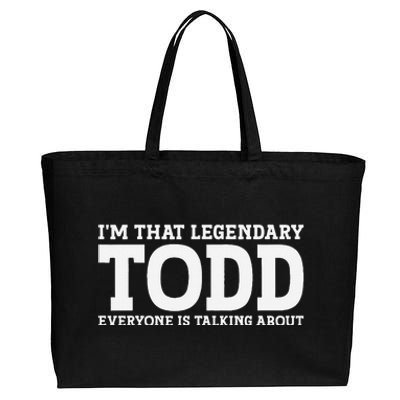 Todd Personal Name First Name Funny Todd Cotton Canvas Jumbo Tote