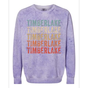 Timberlake Personalized Name I Love Timberlake Colorblast Crewneck Sweatshirt