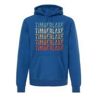 Timberlake Personalized Name I Love Timberlake Premium Hoodie