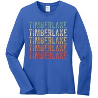 Timberlake Personalized Name I Love Timberlake Ladies Long Sleeve Shirt