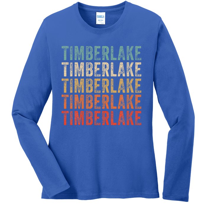 Timberlake Personalized Name I Love Timberlake Ladies Long Sleeve Shirt