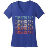 Timberlake Personalized Name I Love Timberlake Women's V-Neck T-Shirt