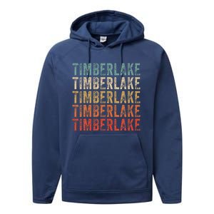 Timberlake Personalized Name I Love Timberlake Performance Fleece Hoodie