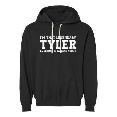 Tyler Personal Name Funny Tyler Garment-Dyed Fleece Hoodie