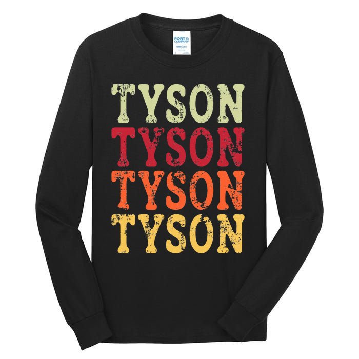 Tyson Personalized Name Retro 2024 Tall Long Sleeve T-Shirt