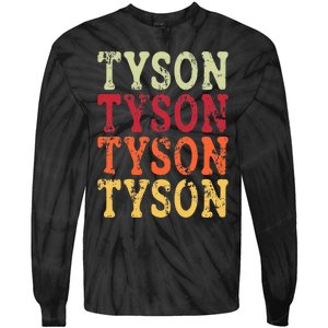 Tyson Personalized Name Retro 2024 Tie-Dye Long Sleeve Shirt