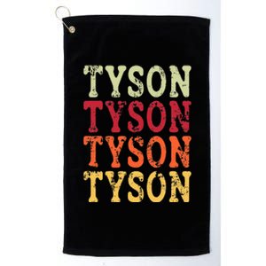 Tyson Personalized Name Retro 2024 Platinum Collection Golf Towel