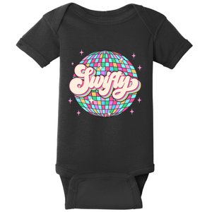 Taylor Personalized Name I Love Taylor Girl Groovy 70s Disco Baby Bodysuit