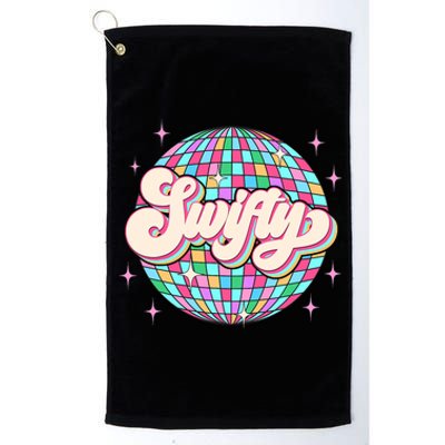 Taylor Personalized Name I Love Taylor Girl Groovy 70s Disco Platinum Collection Golf Towel