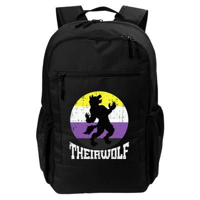 Theirwolf Pride Non Binary Enby Nb Flag Lgbtq Daily Commute Backpack