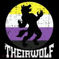 Theirwolf Pride Non Binary Enby Nb Flag Lgbtq 16 in Basic Backpack