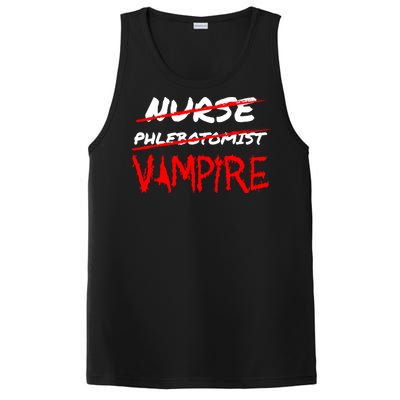 Travel Phlebotomist Nurse Vampire Funny Phlebotomist Funny Gift PosiCharge Competitor Tank