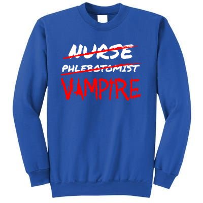 Travel Phlebotomist Nurse Vampire Funny Phlebotomist Funny Gift Sweatshirt