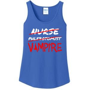 Travel Phlebotomist Nurse Vampire Funny Phlebotomist Funny Gift Ladies Essential Tank