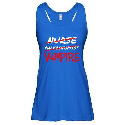 Travel Phlebotomist Nurse Vampire Funny Phlebotomist Funny Gift Ladies Essential Flowy Tank