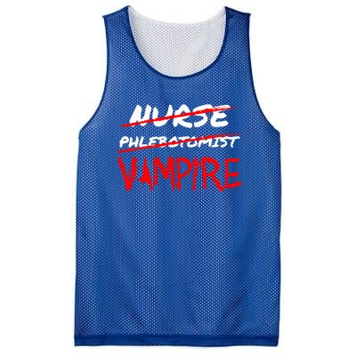 Travel Phlebotomist Nurse Vampire Funny Phlebotomist Funny Gift Mesh Reversible Basketball Jersey Tank