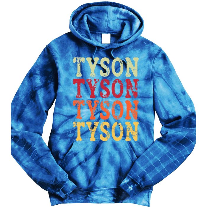 Tyson Personalized Name Retro 2024 Tie Dye Hoodie