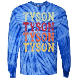 Tyson Personalized Name Retro 2024 Tie-Dye Long Sleeve Shirt