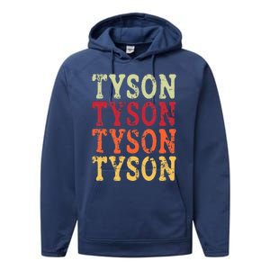 Tyson Personalized Name Retro 2024 Performance Fleece Hoodie