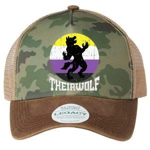 Theirwolf Pride Non Binary Enby Nb Flag Lgbtq Legacy Tie Dye Trucker Hat