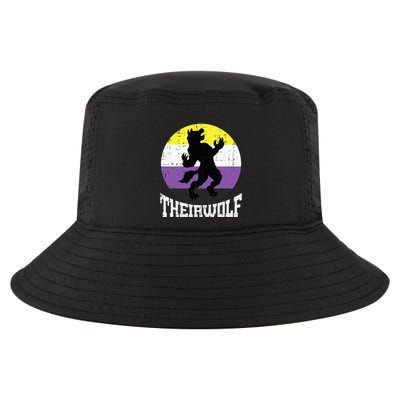 Theirwolf Pride Non Binary Enby Nb Flag Lgbtq Cool Comfort Performance Bucket Hat