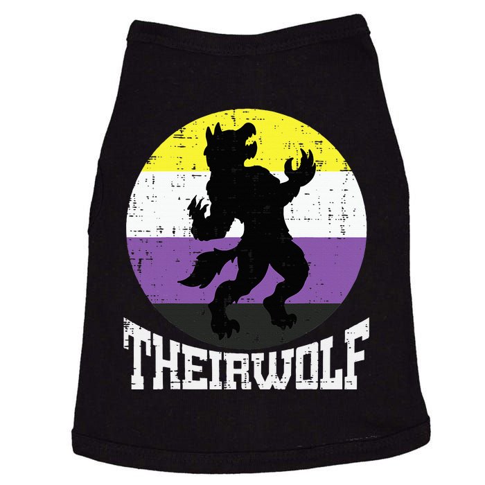 Theirwolf Pride Non Binary Enby Nb Flag Lgbtq Doggie Tank